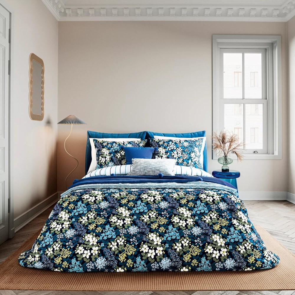 Mia Bedding by Helena Springfield x Budding Brights in Blue Green